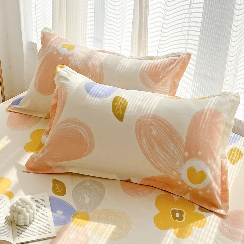 1pc Queen Bed sheets with Elastic Band Adjusted Bed Cover Queen/King sabanas cama matrimonial Flower Printed Sheet No Pillowcase 5
