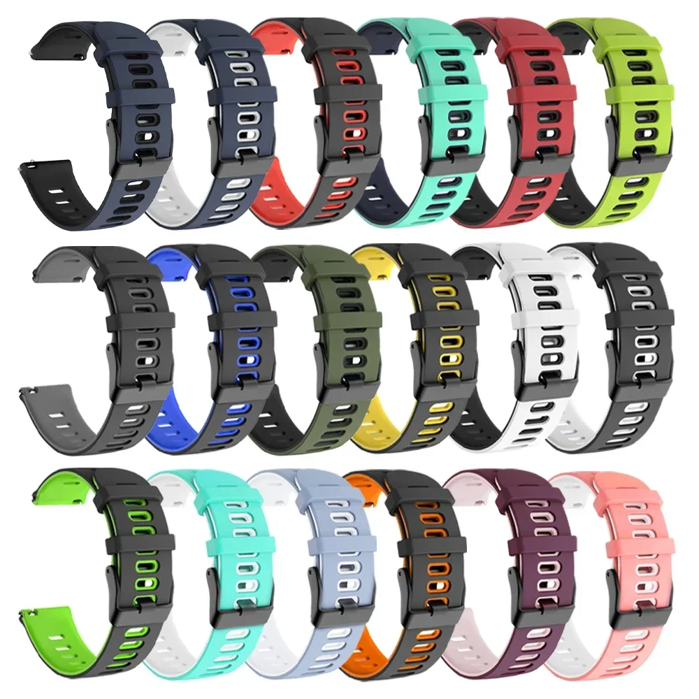 Versatile Soft Silicone Watch Band – 20/22mm Strap Bracelet in Assorted Colors