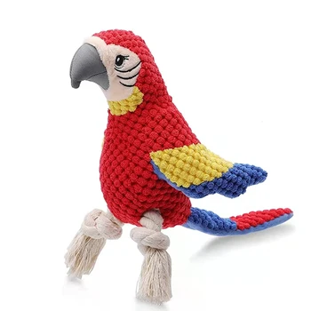 Sf8b18d2af8964d71b0be98642a9c5cd6a.jpg 1PC Indestructible Plush Parrot Dog Toy, Squeaky Stuffing Toy, Pet Supplies for Small and Big Dogs