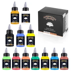 Vibrant 12 - Color Acrylic Paint Set - 30ml Bottles, Water - Based & Waterproof for Versatile Artistic Projects (12 colors)