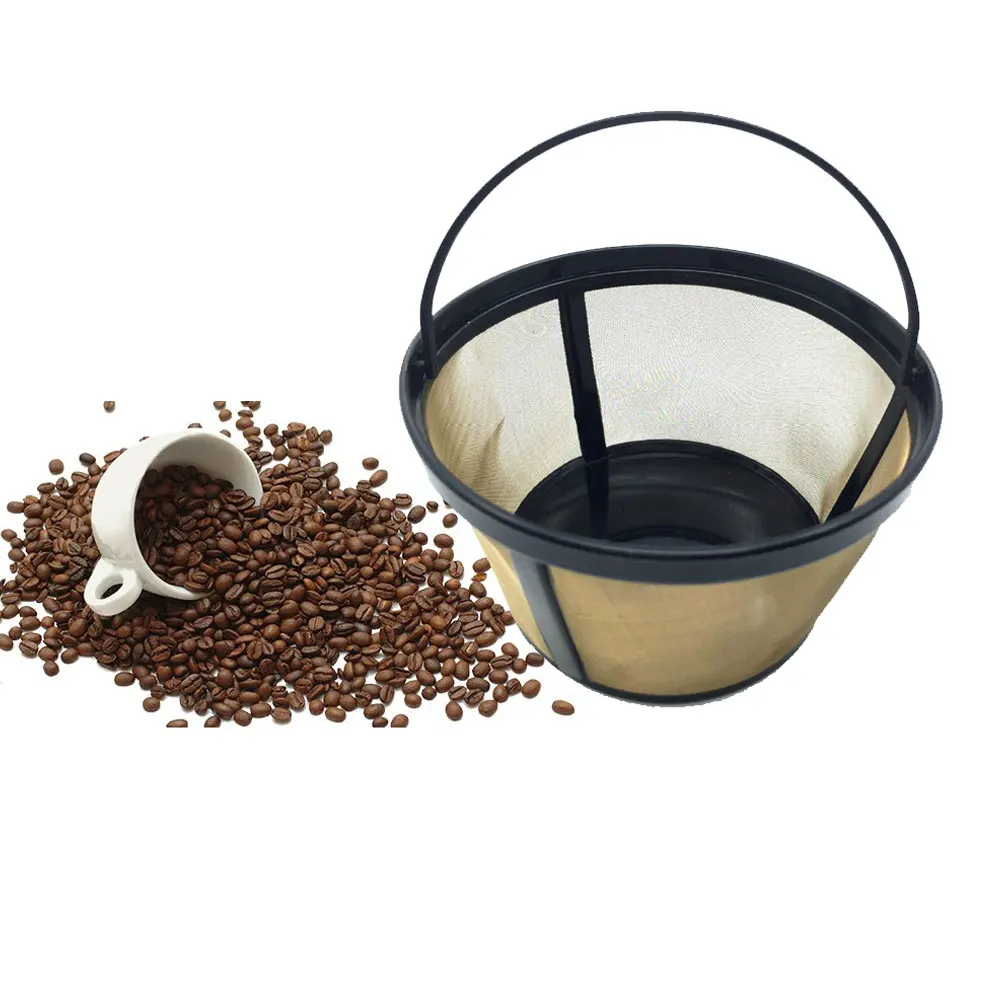 

Coffee Filter 10-12 Cup Coffee Filter Basket-style Permanent Metal Mesh Tool BPA Free Coffee Maker Filter Specialty Coffee Maker
