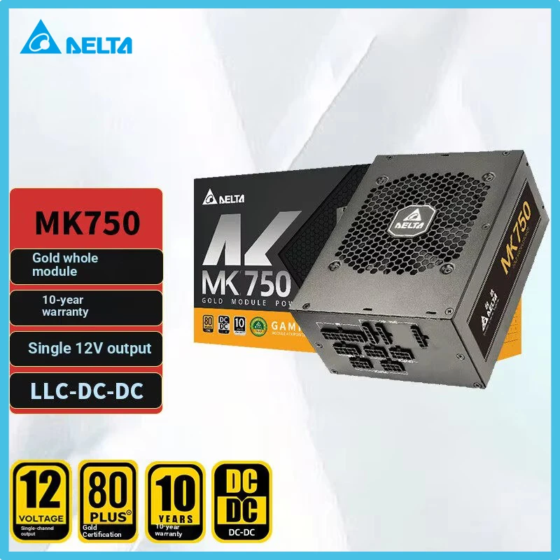 델타(델타) 정격 750W 전원 공급 장치 Mk750 골드 메달 풀 모드 데스크탑 컴..