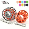 1PCS 15M/30M Scuba Diving Aluminum Alloy Spool Finger Reel with Stainless Steel double ended hook SMB Equipment Cave Dive 1