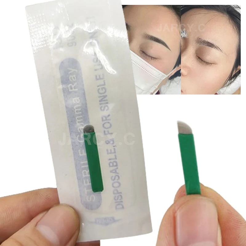 500/1000pcs Agulha Microblading Tattoo Needles Microblading Nano Blade 0.18mm for Permanent Makeup Eyebrow Lip PMU Manual Pen