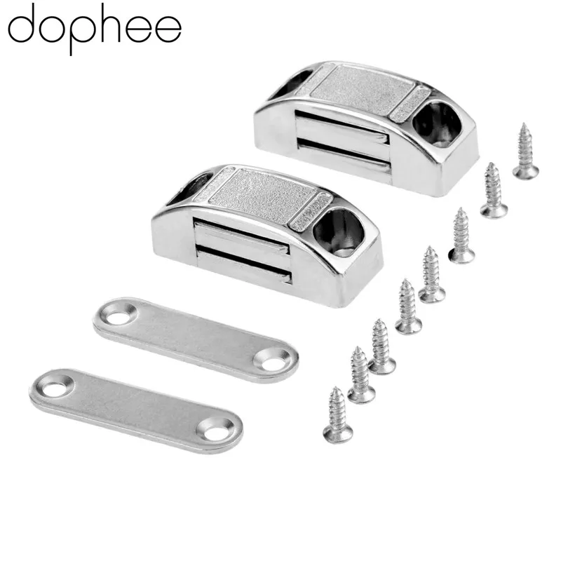 2Pcs 42*17MM Magnetic Door Catches Cupboard Wardrobe Magnetic Cabinet Latch Catches Stop Stoppers Self-Aligning Magnet