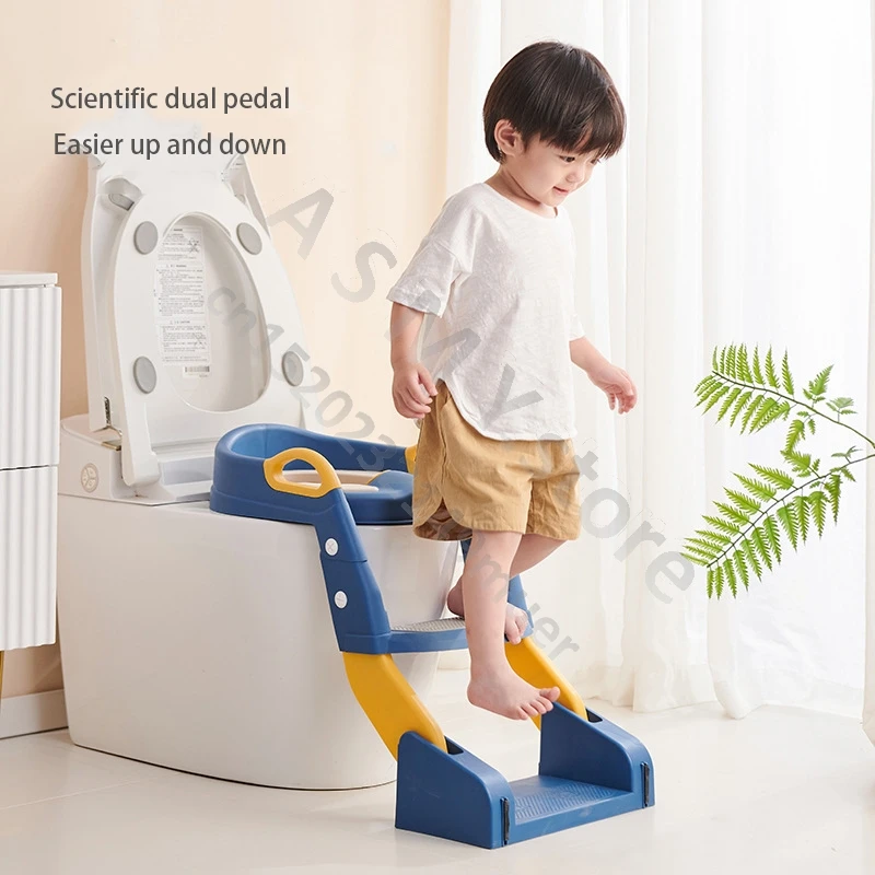 New Upgraded 2-in-1 Staircase Baby Toilet with Stable and Autonomous Toilet Use Children's Toilet Ladder/ for babies  0 to 10 2