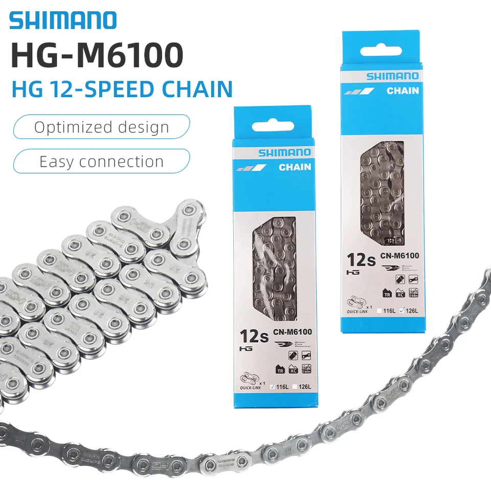 Shimano DEORE CN M6100 12-Speed Chain 126L With Quick Link - For