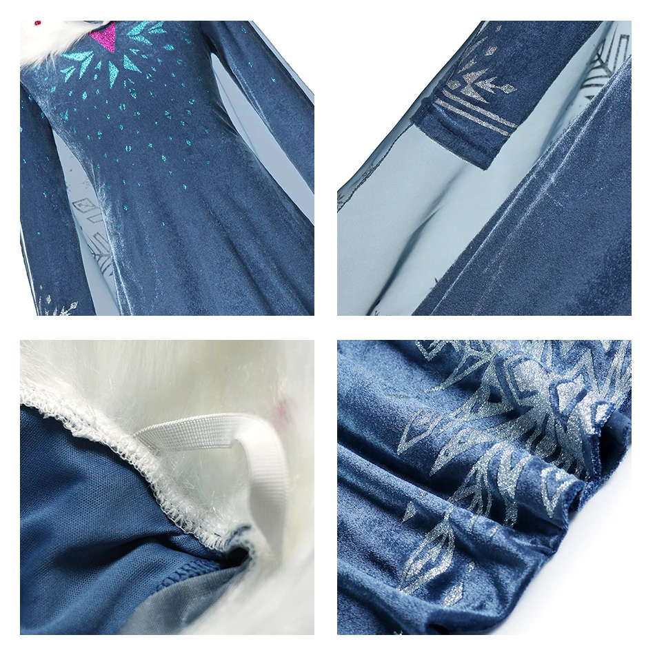 Disney Princess Dress For Girl Elsa Anna Rapunzel Costume Kid Birthday Party Clothes Carnival Cosplay Frozen1/2 Cinderella