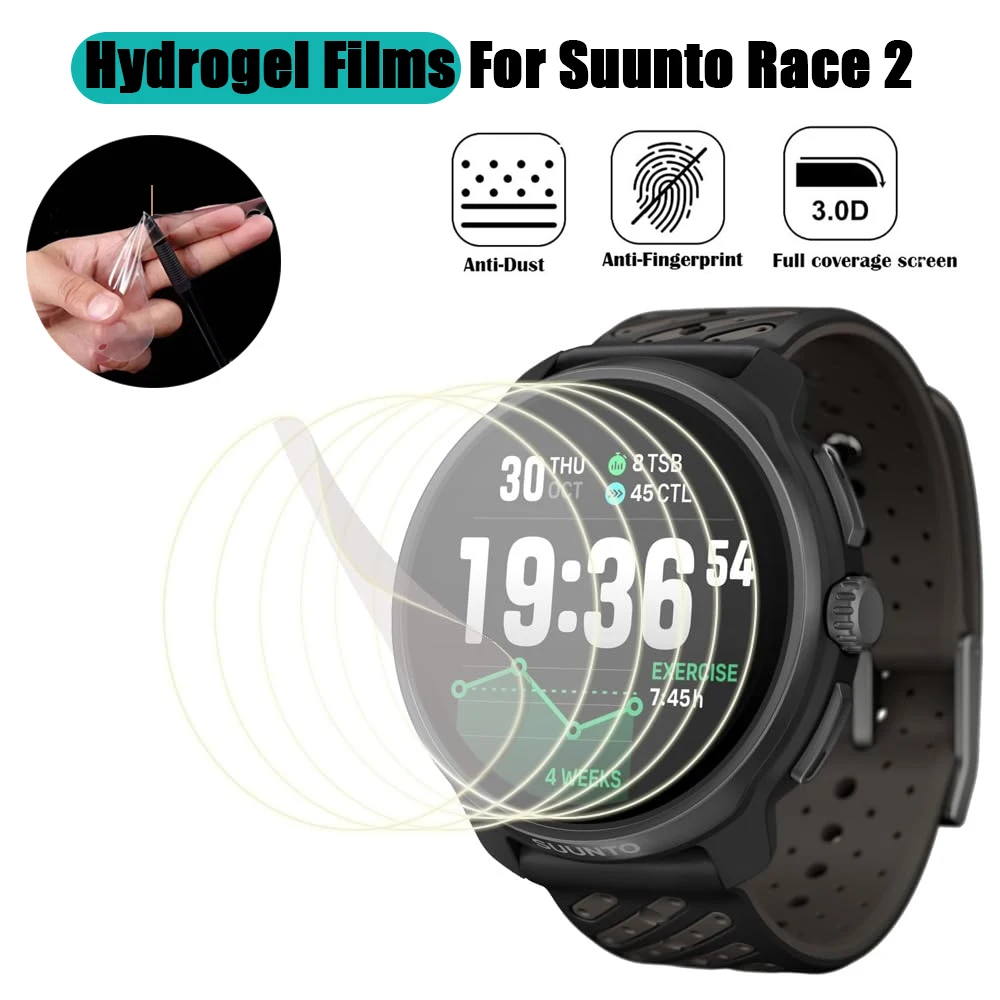 1-5PCS Suunto Race 2 스마트 시계용 소프트 하이드로겔 필름 Suun..