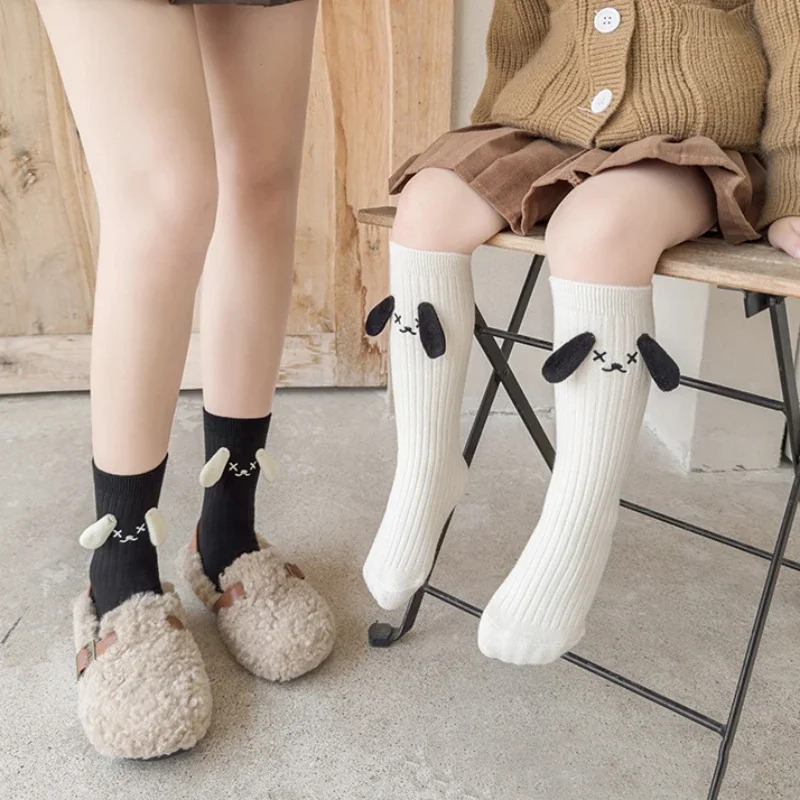 

Parent-child Casual Socks Korean Kids Soft Fashion Cartoon Dog Socks Mother Baby Middle Tube Stockings Long Socks for Boys Girls