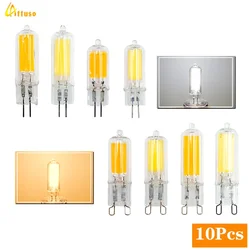 Super Bright G9 LED Lamp AC 220V 6W 9W Glass G4 COB LED Bulb Warm/Cold White Spotlight Replace Halogen Light