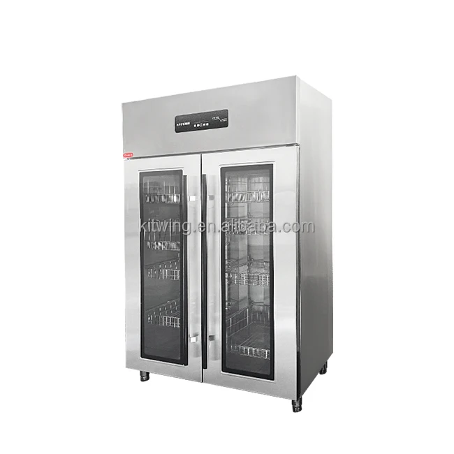 Commercial Freestanding Double Door Computer Panel Stainless Steel Kitchen Disinfection Sterilization Cabinet 4
