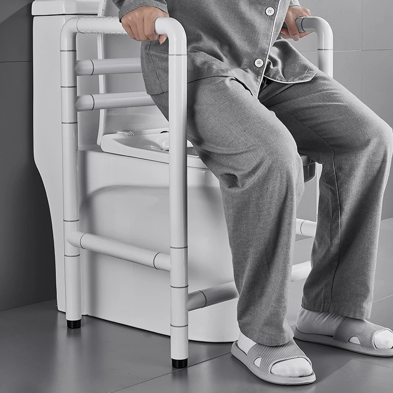 No Punching Required Toilet Support Frame,stainless Steel Safety Elderly Pregnant Stand Up Toilet Chair Handrail Bathroom Helper 2
