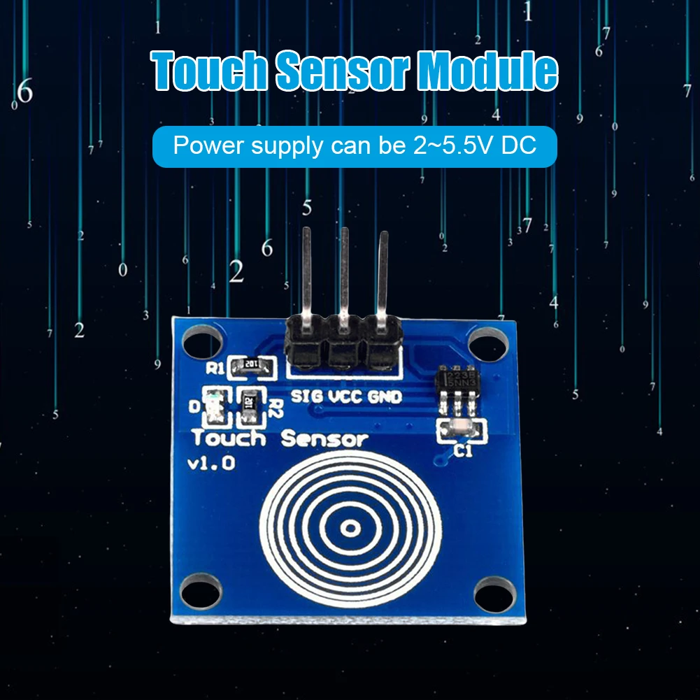 TTP223 터치 스위치 모듈 용량성 센서 보드 모듈 2-5.5V DC