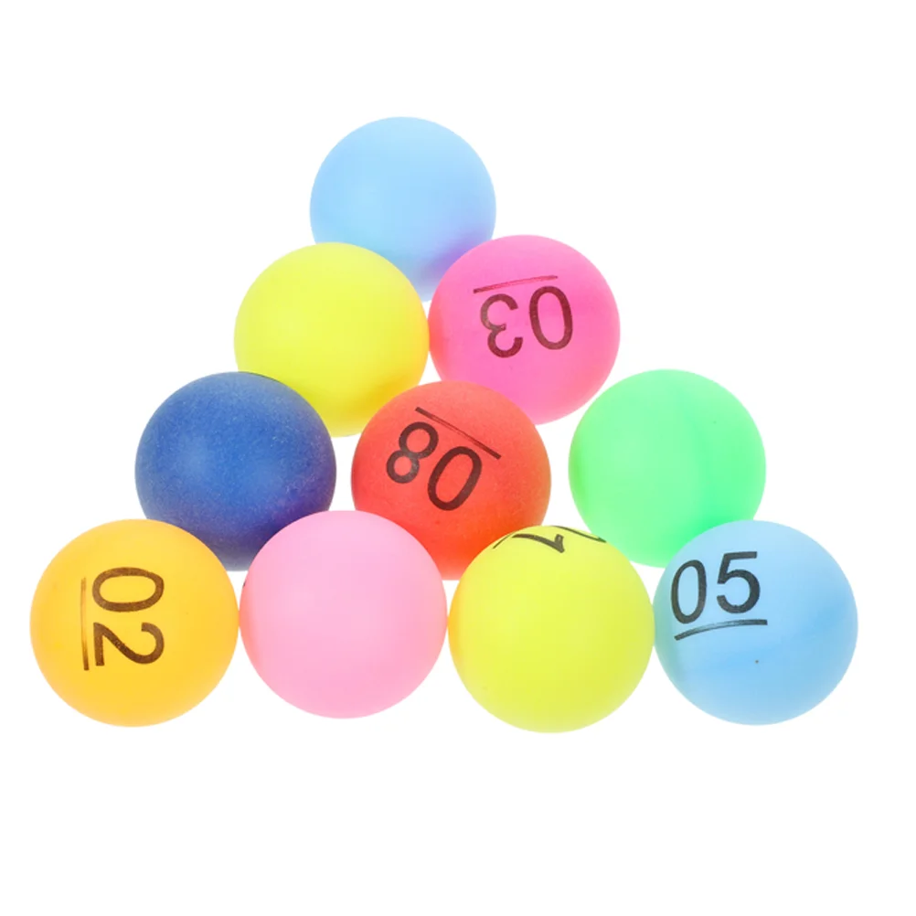 Color Number Ball Plastic Lottery Balls Printed Pong Numbered Picking Entertainment Round Sphere Party Table Tennis