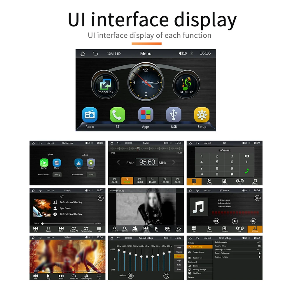 Bluetooth-Compatible 7-inch Car MP5 Player With Sucker Multi-Port Easy Connected Player For Automobile