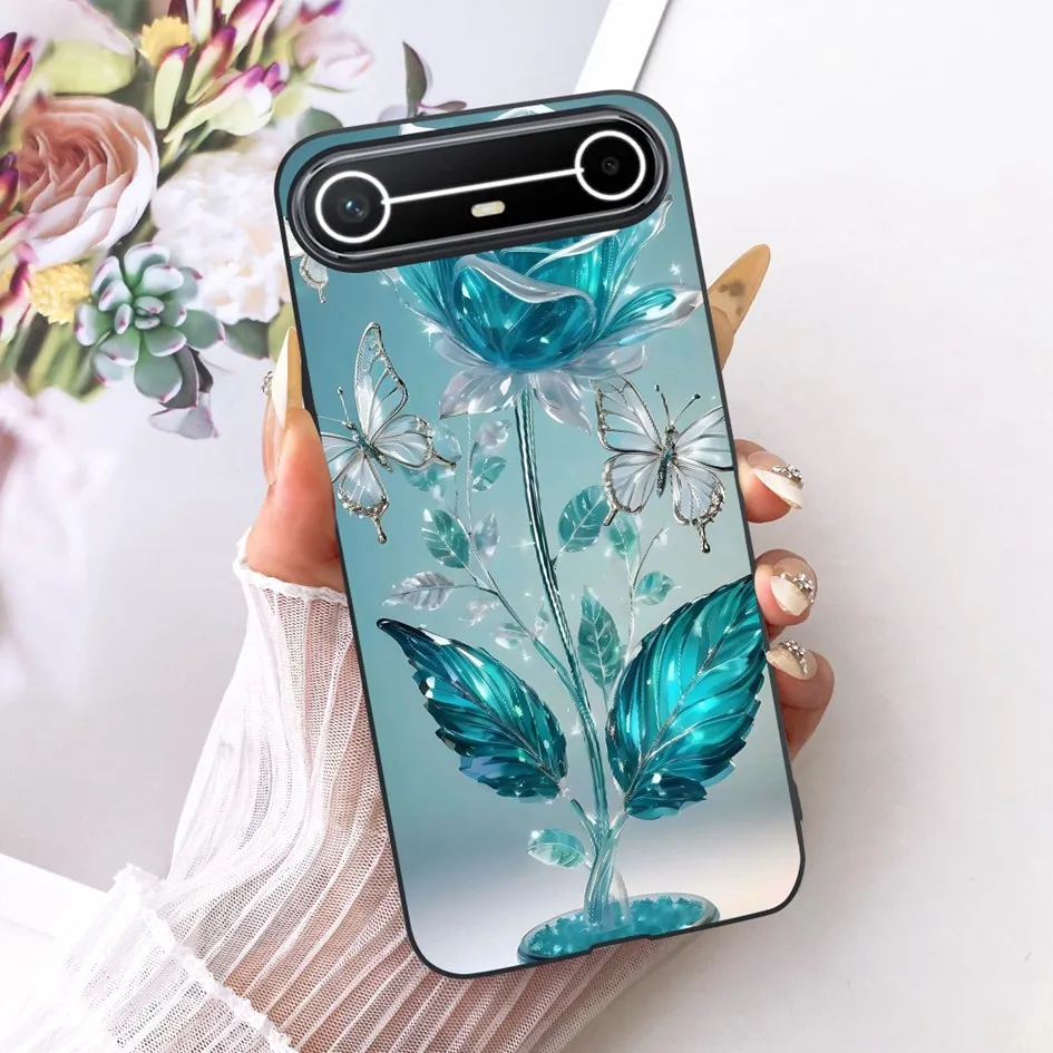 New Fashion Flower Bowknot Soft Silicone Protective Bumper Case - Slim Design