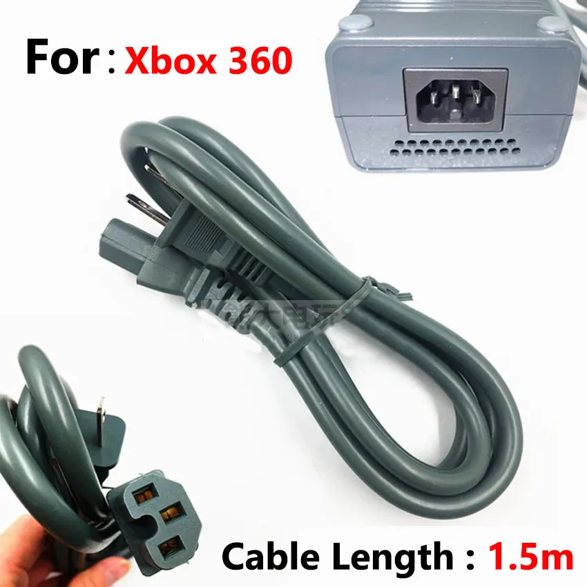 JCD-Câble d'alimentation universel US Ian Plug, adaptateur secteur, 1.2m,  1.5m, câble d'alimentation pour PS5, PS4 Pro Slim, PS3, PS2, PSP, PSV, Xbox  One 360 S, E - AliExpress