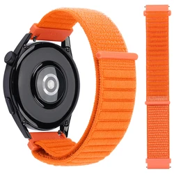 Versatile 20/22mm Nylon Loop Band - Durable Woven Bracelet Strap - 1PCS 20mm (Orange)