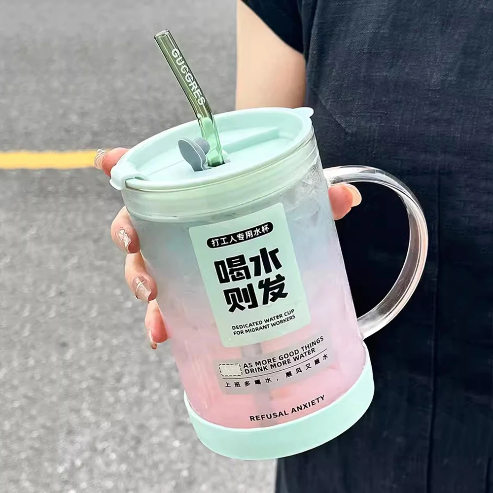 Verre Bubble Tea Tasse D'eau En Céramique Avec Nœud Rose Mignon, Tasse à Café De Haut Niveau D