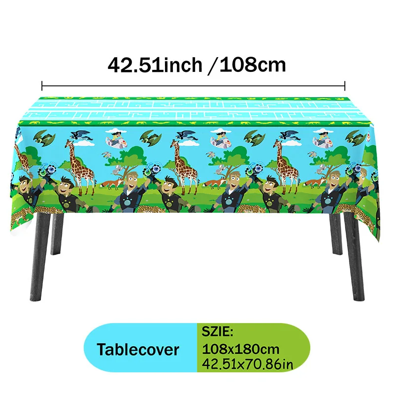 Wild Kratts Jungle Theme Birthday Party Ceremony Scene Layout Decorative Banner Spiral Honeycomb Pennant Disposable Items
