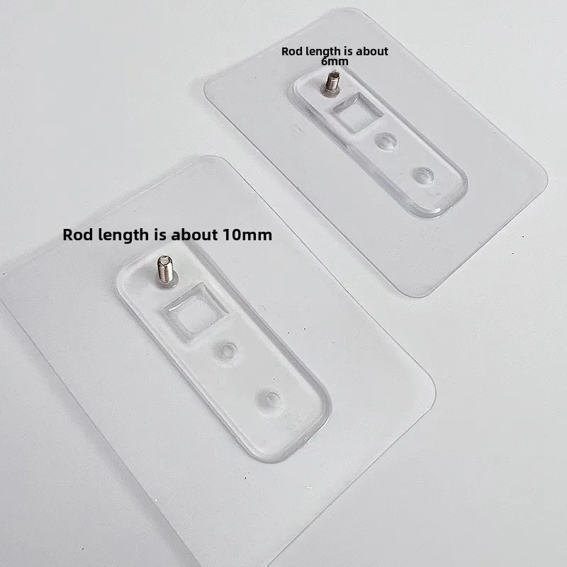2pcs Bathroom Shelf Screw Sticker 4x10mm Nail-free Strong Non-marking Firm Self-adhesive Large Rack Shelf Screw Sticker