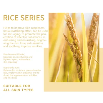 5Pcs/set Rice Skin Care Set Whitening Cream Serum Facial Cleanser Toner Cleaning Pores Firming Moisturizing Skincare Products - Thumbnail 3