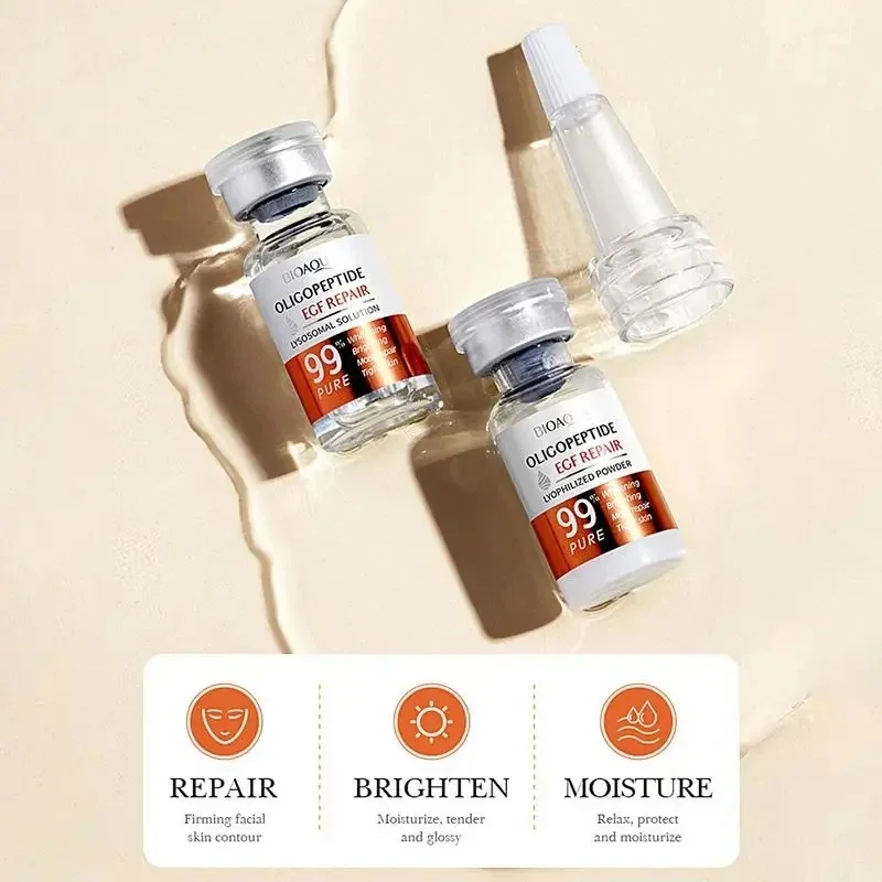 Facial  Serum Yeast Freeze-Dried Power Skin Care Set Shrink Pores Moisturizing Brighten Anti Aging Peptides Essence 4