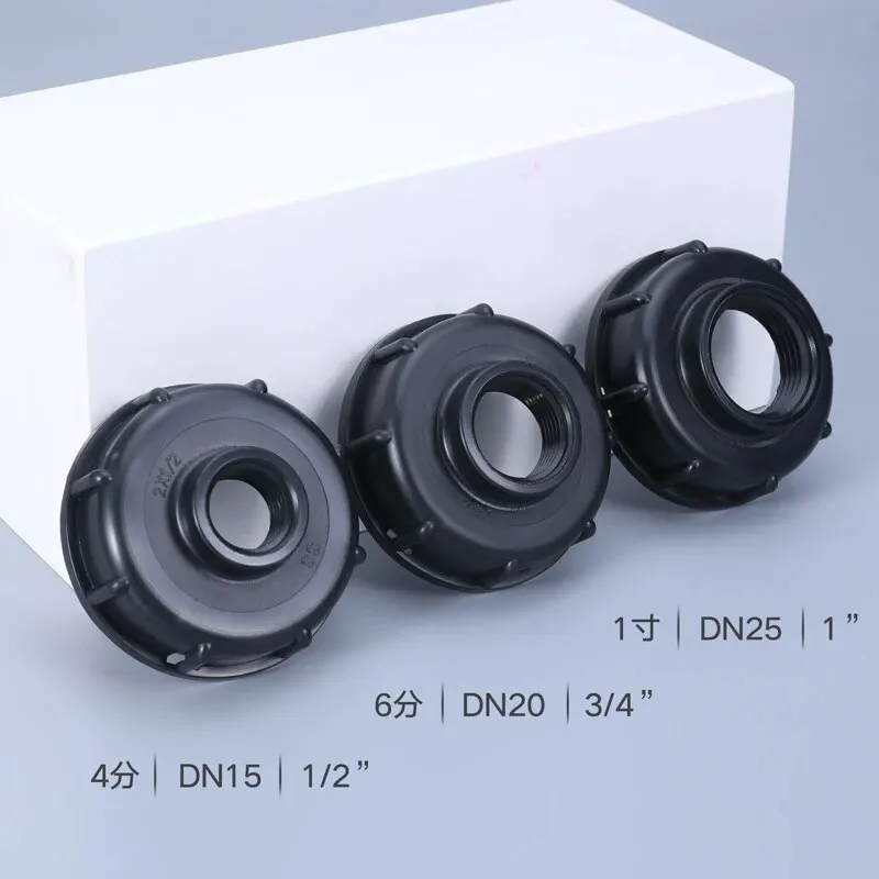 1pcs S60x6 IBC Tote Tank Fitting Tank Fitting Connector 1/2inch 3/4inch 1inch Thread IBC Tank Adapter Tap Connector Replacement