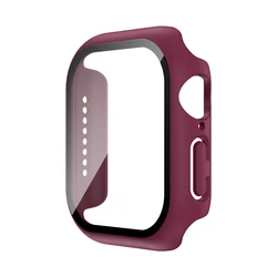 Premium Tempered Glass Screen Protector & Protective Cover for Series 4 5 6 SE 40MM (Wine Red)