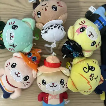 Anime One Piece Monkey D. Luffy Roronoa Zoro Sanji Ultraman Ace Sabo Plush Cat Keychain Pendant Cute Christmas Birthday Gift 1