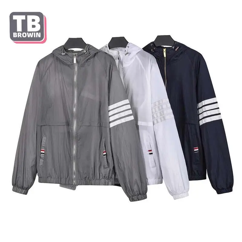 

TB BROWIN Flagship store Men Jacket Brand Quick Dry Sunscreen Uv Sun Protection Summer Coats Thin Casual Hooded Skin Windbreaker