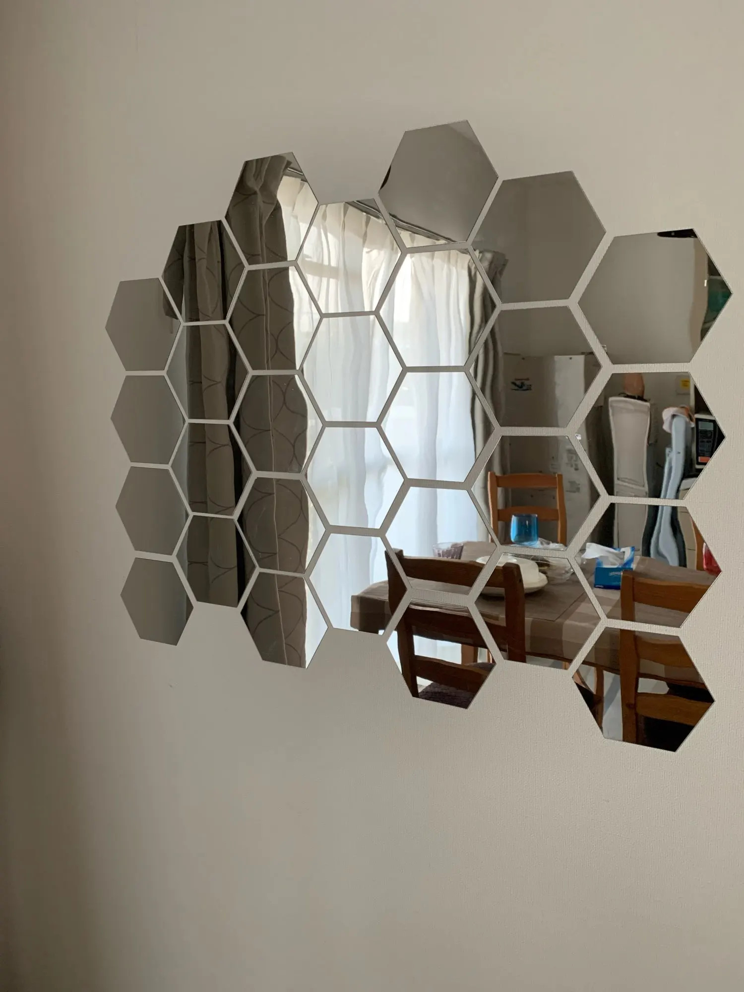 3D Hexagon Mirror Wall Stickers for Home Decor photo review