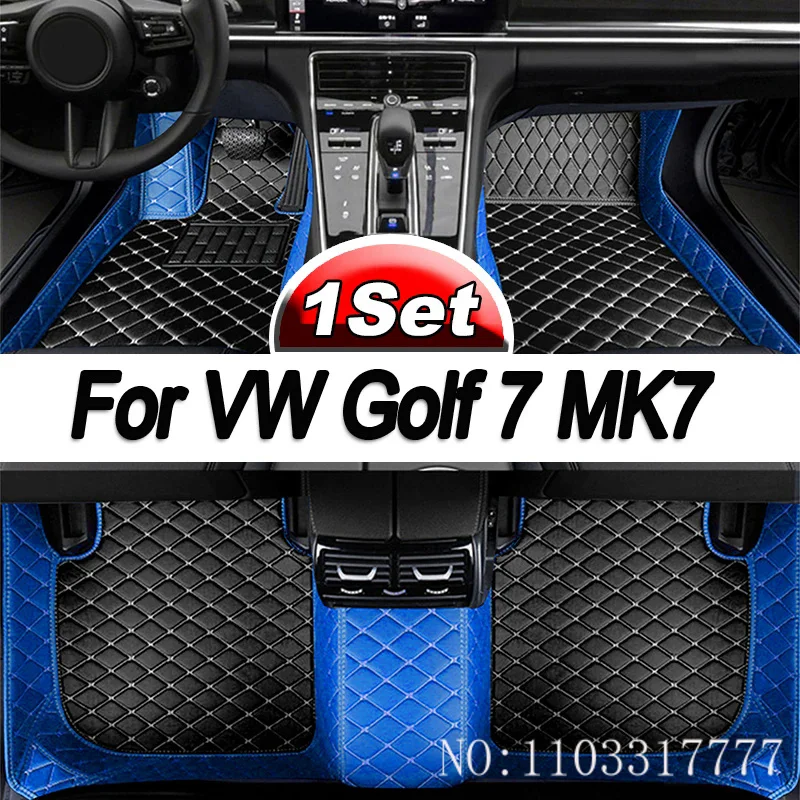 

Автомобильные коврики для Volkswagen vw Golf 7, MK7, 2020, 2019, 2018, 2017, 2016, 2015, 2014, 2013, Защитные чехлы для автомобильного интерьера, коврики