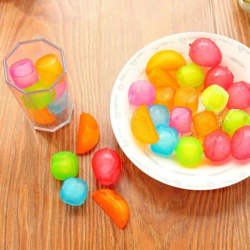 Square Fruit Shaped Ice Cubes Plastic Reusable Ice Cube Physical Cooling Tools Party Tools 6 Pcs/lot ice mold ice cream molds