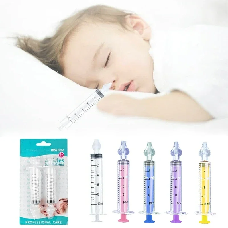 Baby Nose Cleaner 2Pcs Set Nasal Washer Needle Tube Washer 10ML Infant Nasal Aspirator Cleaner Syringe Washing Baby Care Tools