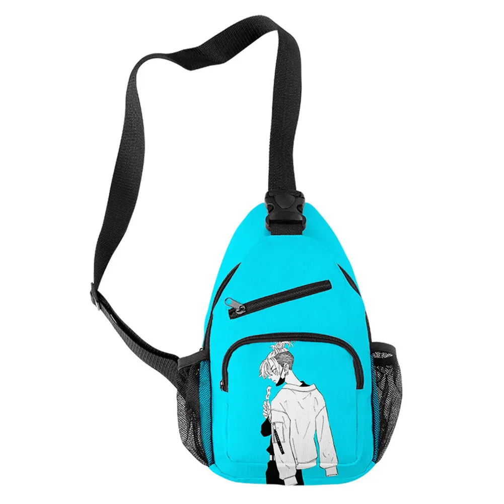 Youthful Anime Tokyo Revengers Boys/Girls 3D Print Chest Bags Oxford Waterproof Sports Crossbody Travel Bag Shoulder Bags