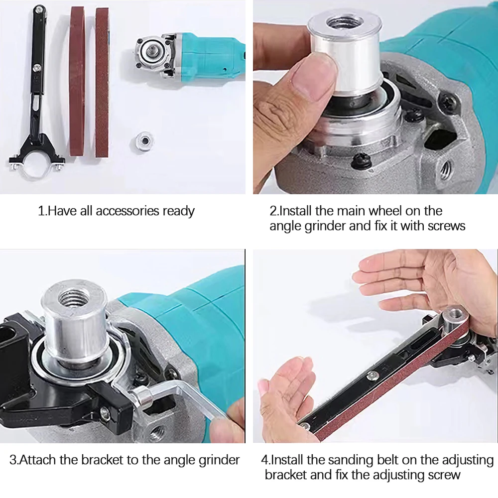 Metals Handle Holder Adapter Tool Accessories Sanding Belt Machine Electric Drill Conversion Angle Grinder Trimming Polishing