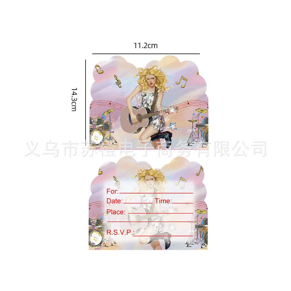 10pcs/pack Stitch Pet Dog Frozen Mermaid Princess Panda Cars Lion King Theme Invitation Cards Decoration Birthday Party Supplies