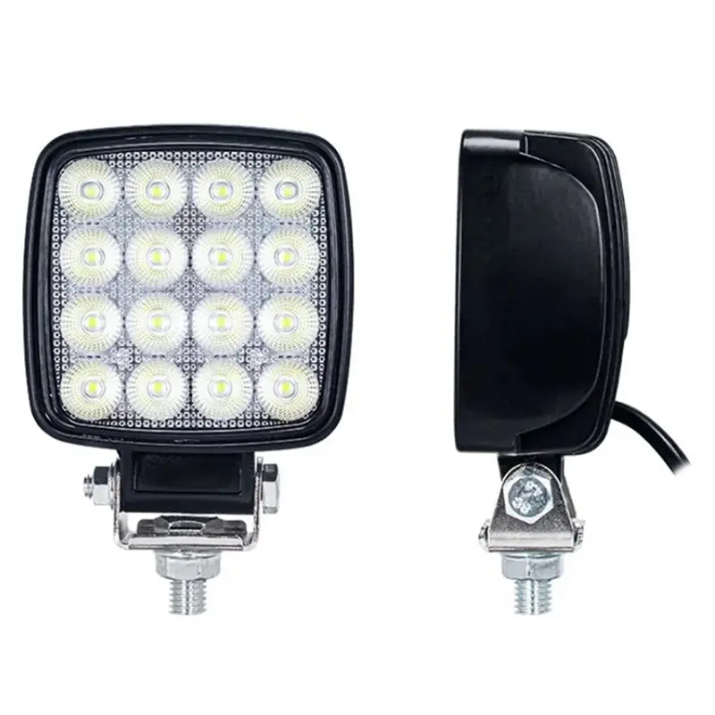 원하는 굴삭기 트랙터 투광등 LED 사각 포크리프트 헤비듀티 오프로드 12V 24V 6240LM 농업용 차량 1
