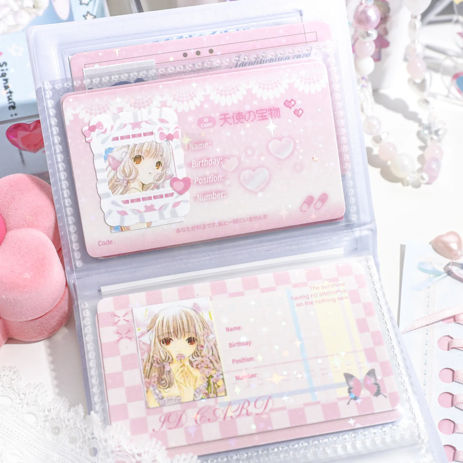 10pcs/lot Kawaii Kpop ID Card Frame DIY Photocards Photo Decorative Card School Stationery photocard decorative frame