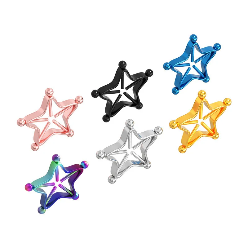 

1 Pcs Nipple Ring Star Shape Stainless Steel Nipple Puncture Body Piercing Jewelry Women's 6 Colors Metal Hypoallergenicity