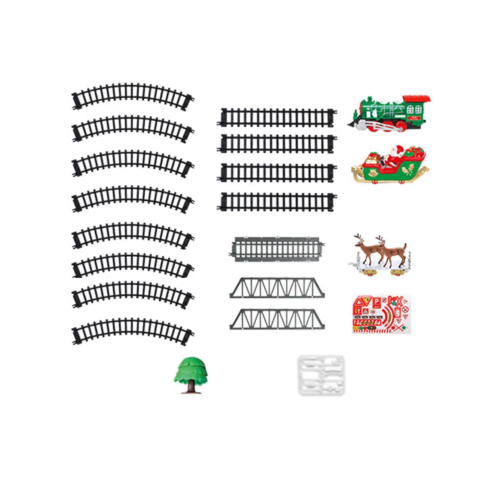 Christmas Train Sets,Christmas Gift with Light and Sound,DIY Electric Toy Train