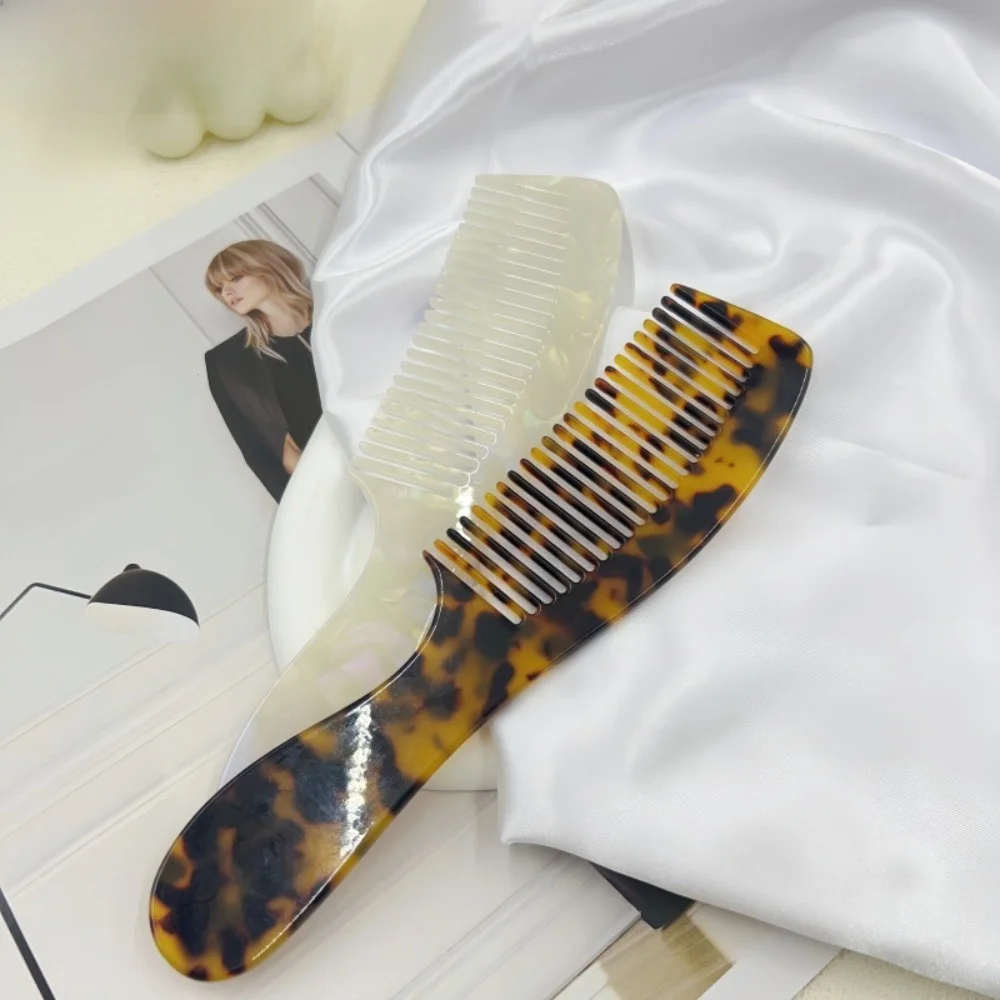 Leopard Print Acetate Comb Hair Styling Tool Hand-held Makeup Comb Korean Style Hair Accessories Hairdressing Combs Student