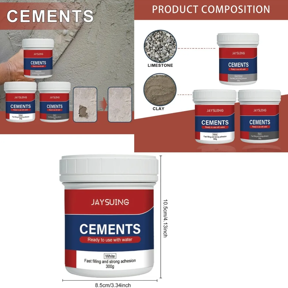 Three Colour Corner Crack Adhesive Floor Waterproofing Repair Quick Drying Cement Versatile House Repair Leak Sealing Superglue