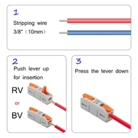 Mini Fast Wire Connector 1Pin 2Pin 3Pin Spliceable Hard Wire Direct Insertion Multi Input And Multi Output Fast Wiring Terminal - Image 4