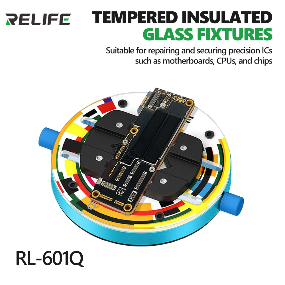 RELIFE RL-601Q gehärtete wärmeisolierende Glasklemme für Handy-Motherboard, CPU-Chip, IC, Reparatur-Befestigungshaltwerkzeug