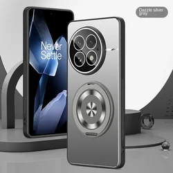 Shockproof Metal Lens Protector Case with Magnetic Ring Holder for OnePlus ACE 3Pro (Gray)