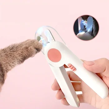 Cat Nail Clippers Scissors LED Light Pet Dogs Nail Toe Scissors Kitten Puppy Claw Nail Clipper Cats Grooming Cleaning Supplies 1