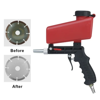 Small Sand Blasting Machine Adjustable Handheld Pneumatic Blasting Gun Set Portable Gravity Sand Blaster Sandblasting Gun 90psi 1